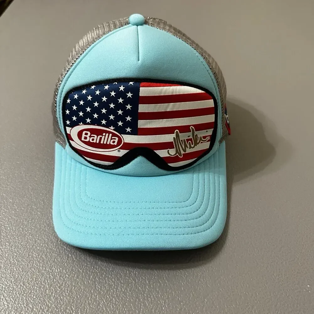 RARE Barilla X BIGTRUCK Mikaela Shiffrin “ABFTTB” Flag Goggles SnapBack Hat